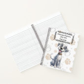 Carnet Cute Grey Storybook Puppy on Paws Motif (Intérieur)