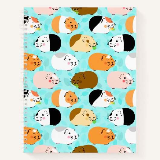 Carnet Cute Guinea Pig Pattern (Devant)
