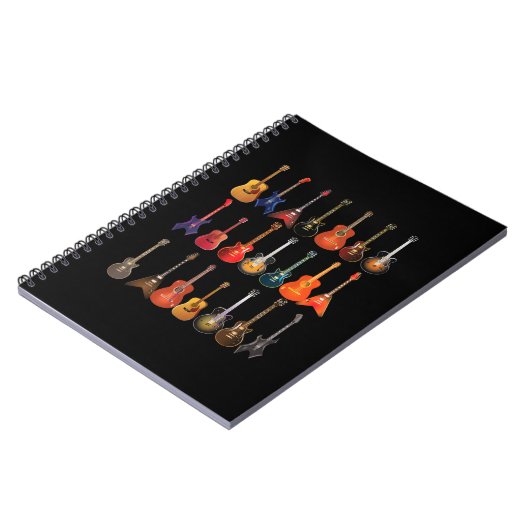 Carnet Cute Guitar Rock and Roll Musical Instruments (Côté gauche)