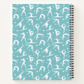 Carnet Cute Gymnaste Turquoise Nom personnalisé Moderne (Dos)