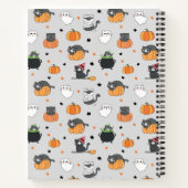 Carnet Cute Halloween Chats et Fantômes Motif (Dos)