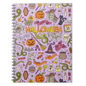 Carnet Cute Halloween Doodle Pattern (Devant)