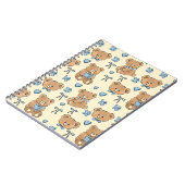 Carnet Cute Hand-drawn Brown Teddy Bears Seamless Pattern (Côté gauche)