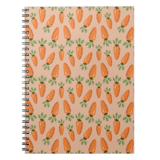 Carnet Cute Hand-drawn Carrots Seamless Pattern (Devant)