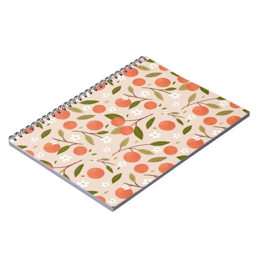 Carnet Cute Hand-drawn Orange Blossom Seamless Pattern (Côté gauche)