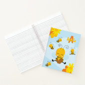Carnet Cute Happy Bumble Bee with Flowers (Intérieur)