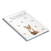 Carnet Cute Happy Fox Bright Side Butterflies   (Côté Droit)