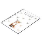 Carnet Cute Happy Fox Bright Side Butterflies   (Côté gauche)