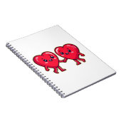 Carnet Cute Heart Characters Holding Hands (Côté Droit)