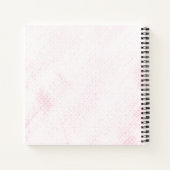 Carnet Cute Hérisson Texte personnalisé rose (Dos)