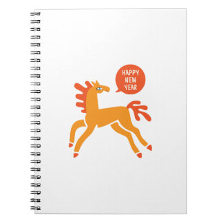 Carnet Cute Horse Chinese new year