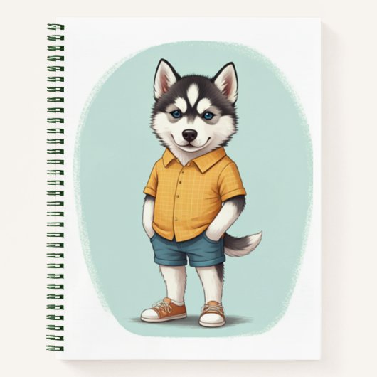 Carnet Cute Husky Boy Buddy (Devant)