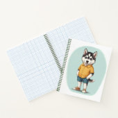 Carnet Cute Husky Boy Buddy (Intérieur)