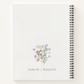 Carnet Cute Jaune Rustique Pré Floral Mariage de la couro (Dos)