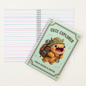 Carnet Cute Kawaii 3D Clay Monster Explorer Camping Noteb (À l'intérieur)