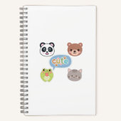 Carnet Cute Kawaii Animal Faces | Adorable Cartoon Design (Recto)