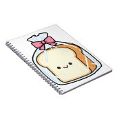 Carnet Cute Kawaii Cartoon Illustration of Sliced Bread  (Côté Droit)