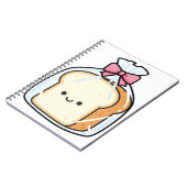Carnet Cute Kawaii Cartoon Illustration of Sliced Bread  (Côté gauche)