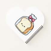 Carnet Cute Kawaii Cartoon Illustration of Sliced Bread (Dos)