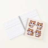 Carnet Cute Kawaii Cats pose (Intérieur)