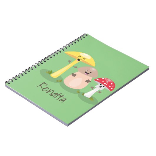 Carnet Cute kawaii champignon champignon toadstool (Côté gauche)