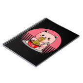 Carnet Cute Kawaii chat ramen (Côté gauche)