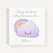 Carnet Cute Kawaii Cloud et Arc-en-ciel (Devant)