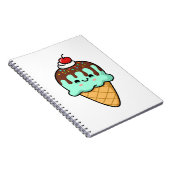Carnet Cute Kawaii Cone de crème glacée (Côté Droit)
