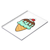 Carnet Cute Kawaii Cone de crème glacée (Côté gauche)
