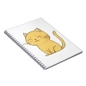 Carnet Cute Kawaii dessin de chat jaune (Côté Droit)