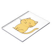 Carnet Cute Kawaii dessin de chat jaune (Côté gauche)