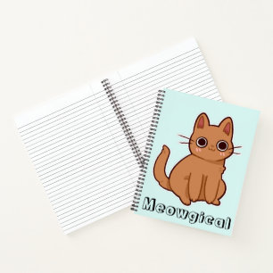 Carnet Cute Kawaii Funny Meowgical Chat