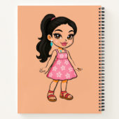 Carnet Cute Kawaii Girl Sticker (Dos)