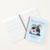 Carnet Cute Kawaii Orca Killer Whale Rainbows Papillons (Intérieur)