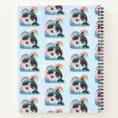 Carnet Cute Kawaii Orca Killer Whale Rainbows Papillons (Dos)