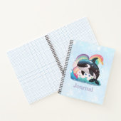 Carnet Cute Kawaii Orca Killer Whale Rainbows Papillons (Intérieur)