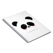 Carnet Cute Kawaii Panda| Ajouter votre nom (Côté Droit)