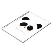 Carnet Cute Kawaii Panda| Ajouter votre nom (Côté gauche)