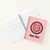 Carnet Cute Kawaii Pink Piggy Pig Vector Art (Intérieur)