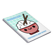 Carnet Cute Kawaii Rice Bowl - Personnalisé (Côté Droit)