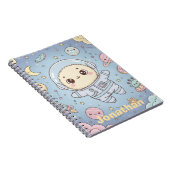 Carnet Cute Kawaii Space - Astronaut and Smiling Moon (Côté Droit)