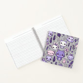 Carnet Cute Kawaii thème Purple Lavender | Spirale (Intérieur)