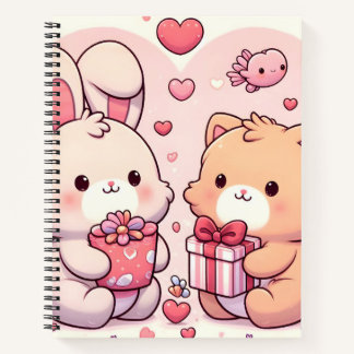 Carnet Cute Kawaii Valentine Bunny Bear Love Gift