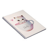Carnet Cute Kitten avec Coeur de Balloon (Côté Droit)