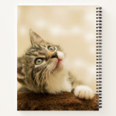 Carnet Cute Kitten avec une paille étirée (Dos)