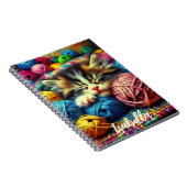 Carnet Cute Kitten Dormir sous une couverture (Côté Droit)