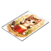 Carnet Cute Kitten Drum Spiral Notebook Kawaii (Côté gauche)