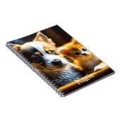 Carnet Cute Kitten et Chiot Personnalisé (Côté Droit)