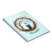 Carnet Cute Kitten noir regarder une étoile (Côté Droit)