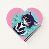 Carnet Cute Kitten rose & bleu (Dos)